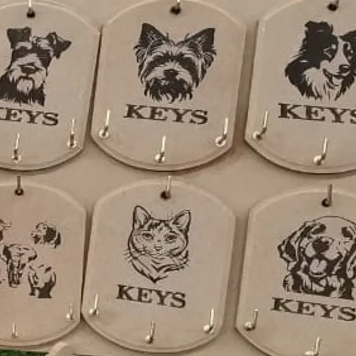 We can engrave a variety of things on wood or leather