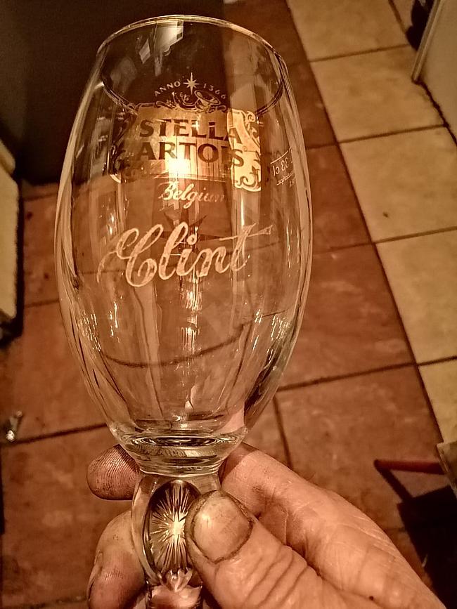 All glass engraving is done free hand
